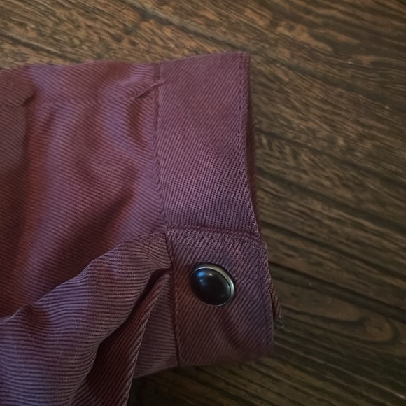 MICHAEL STARS SNAP FRONT SHIRT DRESS BURGUNDY SIZE SMALL - Picture 8 of 8